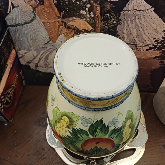 🍪🥠Biscotti Jar, Beautiful and colorful🌯 Handpainted,Beautiful Kitchen Decor🌶 - Picture 2 of 15